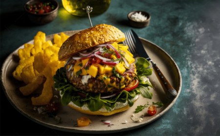 Spicy Veggie-Burger mit Mango Chutney - Rezept